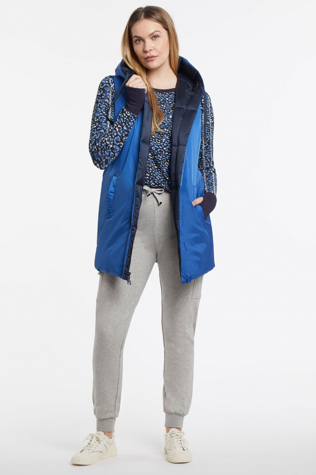 Longline Reversible Puffer Vest Image 1